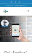 How emergenie.co.uk looks like on a mobile device such as an iPhone.