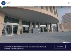 How emergingtechnologiesksa.com looks like on a tablet such as an iPad.