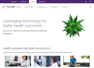 How emergis.com looks like on a tablet such as an iPad.