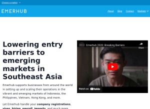 How emerhub.com looks like on a tablet such as an iPad.