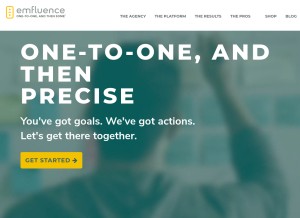 How emfluence.com looks like on a tablet such as an iPad.