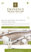 How eminenceorganics.com looks like on a mobile device such as an iPhone.