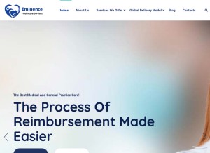 How eminencercm.com looks like on a tablet such as an iPad.