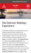 How emiratesholidays.com looks like on a mobile device such as an iPhone.