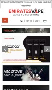 How emiratesvape.ae looks like on a mobile device such as an iPhone.