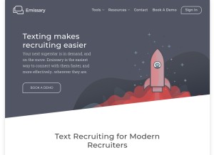 How emissary.ai looks like on a tablet such as an iPad.