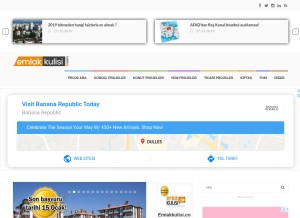 How emlakkulisi.com looks like on a tablet such as an iPad.