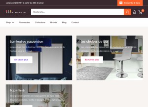 How emmarlin.com looks like on a tablet such as an iPad.