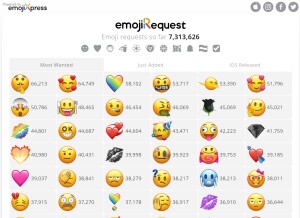 How emojirequest.com looks like on a tablet such as an iPad.