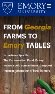 How emory.edu looks like on a mobile device such as an iPhone.