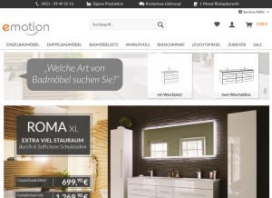 How emotion-24.de looks like on a tablet such as an iPad.