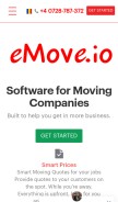 How emove.io looks like on a mobile device such as an iPhone.