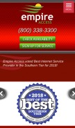 How empireaccess.com looks like on a mobile device such as an iPhone.