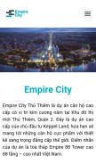 How empirecity.land looks like on a mobile device such as an iPhone.