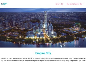 How empirecity.land looks like on a tablet such as an iPad.