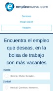 How empleonuevo.com looks like on a mobile device such as an iPhone.