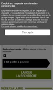 How emploi-pro.fr looks like on a mobile device such as an iPhone.