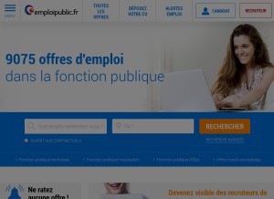 How emploipublic.fr looks like on a tablet such as an iPad.