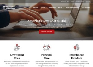 How employeefiduciary.com looks like on a tablet such as an iPad.