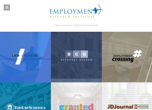 How employmentscape.com looks like on a tablet such as an iPad.
