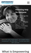 How empoweringparents.com looks like on a mobile device such as an iPhone.