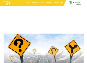 How emprender-facil.com looks like on a tablet such as an iPad.