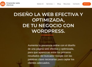 How emprenderwebsefectivas.com looks like on a tablet such as an iPad.