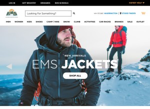 How ems.com looks like on a tablet such as an iPad.