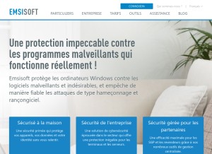 How emsisoft.com looks like on a tablet such as an iPad.