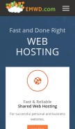 How emwd.com looks like on a mobile device such as an iPhone.