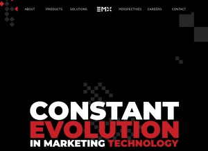 How emxdgt.com looks like on a tablet such as an iPad.