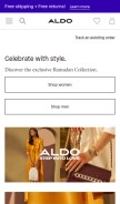How en.aldoshoes.ae looks like on a mobile device such as an iPhone.