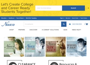How enasco.com looks like on a tablet such as an iPad.