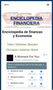 How enciclopediafinanciera.com looks like on a mobile device such as an iPhone.