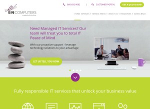 How encomputers.com looks like on a tablet such as an iPad.