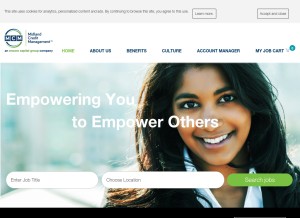 How encore-jobs.com looks like on a tablet such as an iPad.