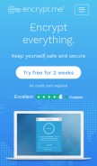 How encrypt.me looks like on a mobile device such as an iPhone.