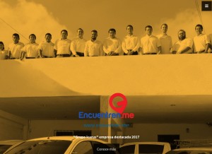 How encuentren.me looks like on a tablet such as an iPad.