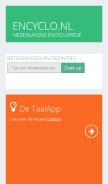 How encyclo.nl looks like on a mobile device such as an iPhone.