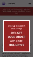 How endnote.com looks like on a mobile device such as an iPhone.