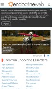 How endocrineweb.com looks like on a mobile device such as an iPhone.