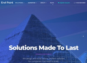 How endpoint.com looks like on a tablet such as an iPad.