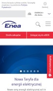 How enea.pl looks like on a mobile device such as an iPhone.