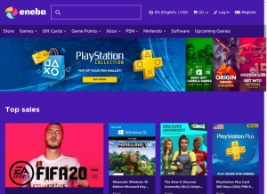 How eneba.com looks like on a tablet such as an iPad.