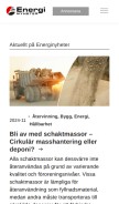 How energinyheter.com looks like on a mobile device such as an iPhone.