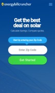How energybillcruncher.com looks like on a mobile device such as an iPhone.
