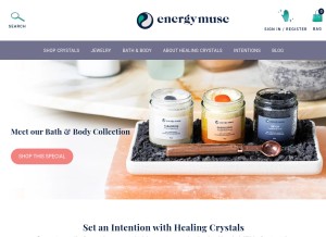 How energymuse.com looks like on a tablet such as an iPad.