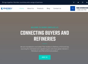 How energysuppliesllc.com looks like on a tablet such as an iPad.
