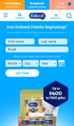 How enfamil.com looks like on a mobile device such as an iPhone.