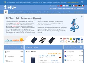 How enfsolar.com looks like on a tablet such as an iPad.
